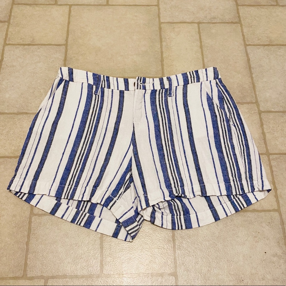 Women’s Striped Linen Shorts
